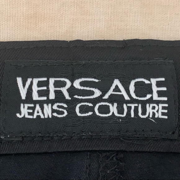 VERSACE Jeans Couture Vintage High Rise Shimmer Black Jeans - Picture 3 of 16